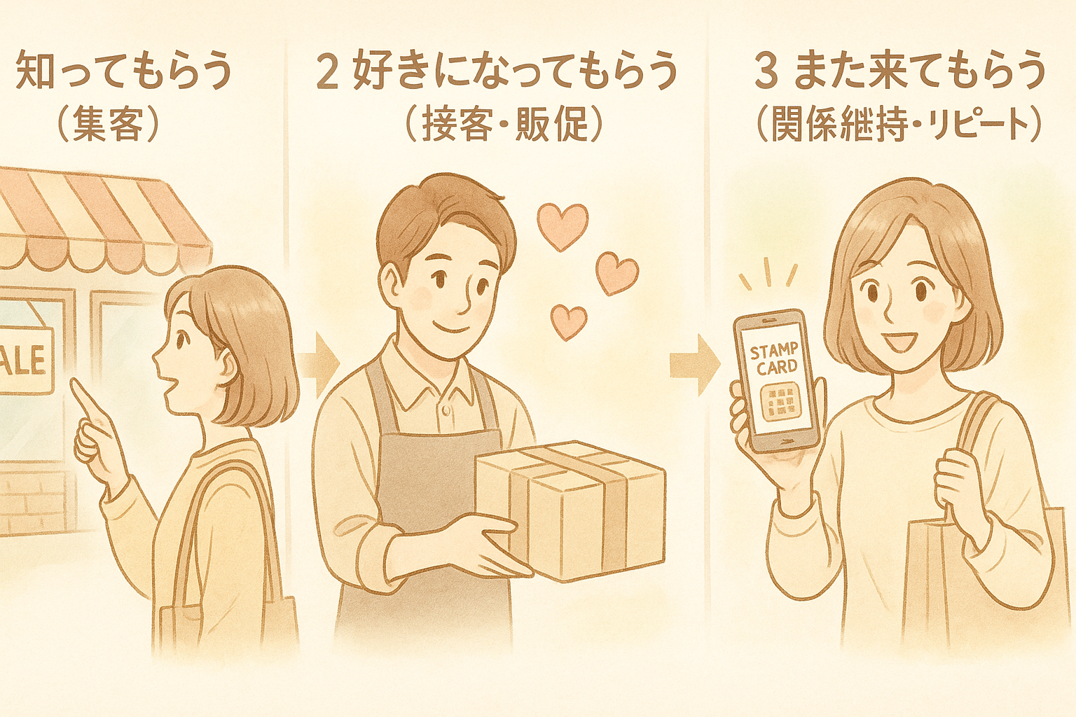 Webマーケティングの3つのフェーズ